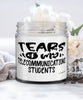 Funny Telecommunications Professor Teacher Candle Tears Of My Telecommunications Students 9oz Vanilla Scented Candles Soy Wax