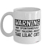 Funny Thai Lilac Cat Mug Warning May Spontaneously Start Talking About Thai Lilac Cats Coffee Cup White