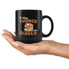 Funny Thanksgiving Mug I Was Thinner Before Dinner 11oz Black Coffee Mugs
