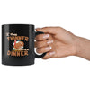Funny Thanksgiving Mug I Was Thinner Before Dinner 11oz Black Coffee Mugs