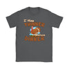 Funny Thanksgiving Shirt I Was Thinner Before Dinner Gildan Womens T-Shirt