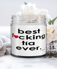 Funny Tia Candle B3st F-cking Tia Ever 9oz Vanilla Scented Candles Soy Wax