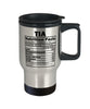 Funny Tia Nutrition Facts Travel Mug 14oz Stainless Steel