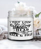 Funny Track and Field Candle I May Look Like I'm Listening But In My Head I'm Thinking About Track and Field 9oz Vanilla Scented Candles Soy Wax