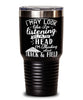 Funny Track and Field Tumbler I May Look Like I'm Listening But In My Head I'm Thinking About Track and Field 30oz Stainless Steel Black