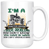 Funny Tractor Driver Mug I Solve Problems You Dont Know 15oz White Coffee Mugs