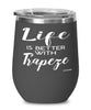 Funny Trapeze Artist Wine Glass Life Is Better With Trapeze 12oz Stainless Steel Black