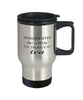 Funny Travel Mug Introverted But Willing To Discuss Tea 14oz Stainless Steel Black