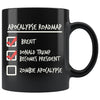 Funny Trump Brexit Zombie Mug Apocalypse Roadmap 11oz Black Coffee Mugs