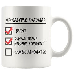 Funny Trump Brexit Zombie Mug Apocalypse Roadmap 11oz White Coffee Mugs