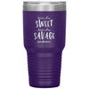 Funny Tumbler For Mothers Kinda Sweet Kinda Savage Mom Laser Etched 30oz Stainless Steel Tumbler