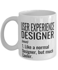 Funny User Experience UX Designer Mug Like A Normal Designer But Much Cooler Coffee Cup 11oz 15oz White