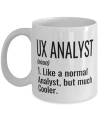 Funny UX Analyst Mug Like A Normal Analyst But Much Cooler Coffee Cup 11oz 15oz White