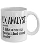 Funny UX Analyst Mug Like A Normal Analyst But Much Cooler Coffee Cup 11oz 15oz White