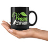 Funny Vegan Mug Vegan By Day Dog Lover By Night 11oz Black Coffee Mugs