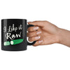 Funny Vegan Mug I Like It Raw 11oz Black Coffee Mugs