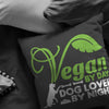 Funny Vegan Pillows Vegan By Day Dog Lover By Night
