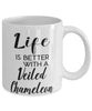Funny Veiled Chameleon Lizard Mug Life Is Better With A Veiled Chameleon Coffee Cup 11oz 15oz White