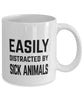 Funny Veterinarian Mug Easily Distracted By Sick Animals Coffee Mug 11oz White
