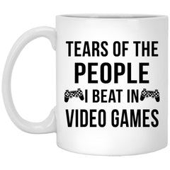 Funny Video Games Gamer Mug Tears Of The People I Beat In Video Games Coffee Cup 11oz White XP8434