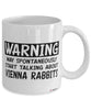Funny Vienna Rabbit Mug Warning May Spontaneously Start Talking About Vienna Rabbits Coffee Cup White