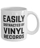 Funny Vinyl Records Easily Distracted By Vinyl Records Coffee Mug 11oz White