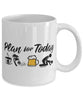 Funny Volleyballer Mug Adult Humor Plan For Today Beach Volleyball Coffee Mug 11oz 15oz White