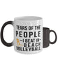 Funny Volleyballer Mug Tears Of The People I Beat In Beach Volleyball Coffee Mug Color Changing 11oz