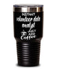 Funny Volunteer Data Analyst Tumbler Instant Volunteer Data Analyst Just Add Coffee 30oz Stainless Steel Black