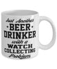 Funny Watch Collector Mug Just Another Beer Drinker With A Watch Collecting Problem Coffee Cup 11oz White