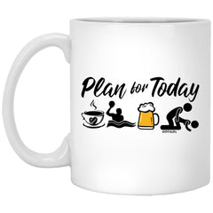 Funny Water Polo Mug Gift Adult Humor Plan For Today Water Polo Coffee Mug 11oz White XP8434