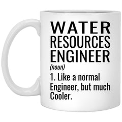 Funny Water Resources Engineer Mug Gift Like A Normal Engineer But Much Cooler Coffee Cup 11oz White XP8434