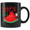 Funny Watermelon Mug Bite Me 11oz Black Coffee Mugs