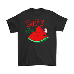 Funny Watermelon Shirt Bite Me Gildan Mens T-Shirt