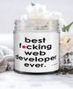 Funny Web Developer Candle B3st F-cking Web Developer Ever 9oz Vanilla Scented Candles Soy Wax