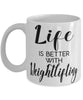 Funny Weightlifter Mug Life Is Better With Weightlifting Coffee Cup 11oz 15oz White