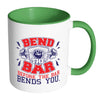 Funny Weightlifting Mug Bend The Bar White 11oz Accent Coffee Mugs