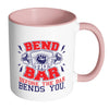 Funny Weightlifting Mug Bend The Bar White 11oz Accent Coffee Mugs