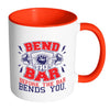 Funny Weightlifting Mug Bend The Bar White 11oz Accent Coffee Mugs