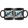 Funny Weightlifting Mug Shut Up And Bench 11oz Black Coffee Mugs