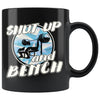 Funny Weightlifting Mug Shut Up And Bench 11oz Black Coffee Mugs