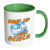 Funny Weightlifting Mug Shut Up And Bench White 11oz Accent Coffee Mugs