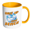 Funny Weightlifting Mug Shut Up And Bench White 11oz Accent Coffee Mugs