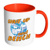 Funny Weightlifting Mug Shut Up And Bench White 11oz Accent Coffee Mugs