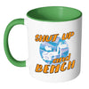 Funny Weightlifting Mug Shut Up And Bench White 11oz Accent Coffee Mugs