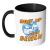 Funny Weightlifting Mug Shut Up And Bench White 11oz Accent Coffee Mugs