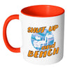 Funny Weightlifting Mug Shut Up And Bench White 11oz Accent Coffee Mugs