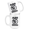 Funny Weightlifting Squats Mug A** to Grass 15oz White Coffee Mugs