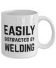 Funny Welder Mug Easily Distracted By Welding Coffee Mug 11oz White