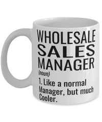 Funny Wholesale Sales Manager Mug Like A Normal Manager But Much Cooler Coffee Cup 11oz 15oz White
